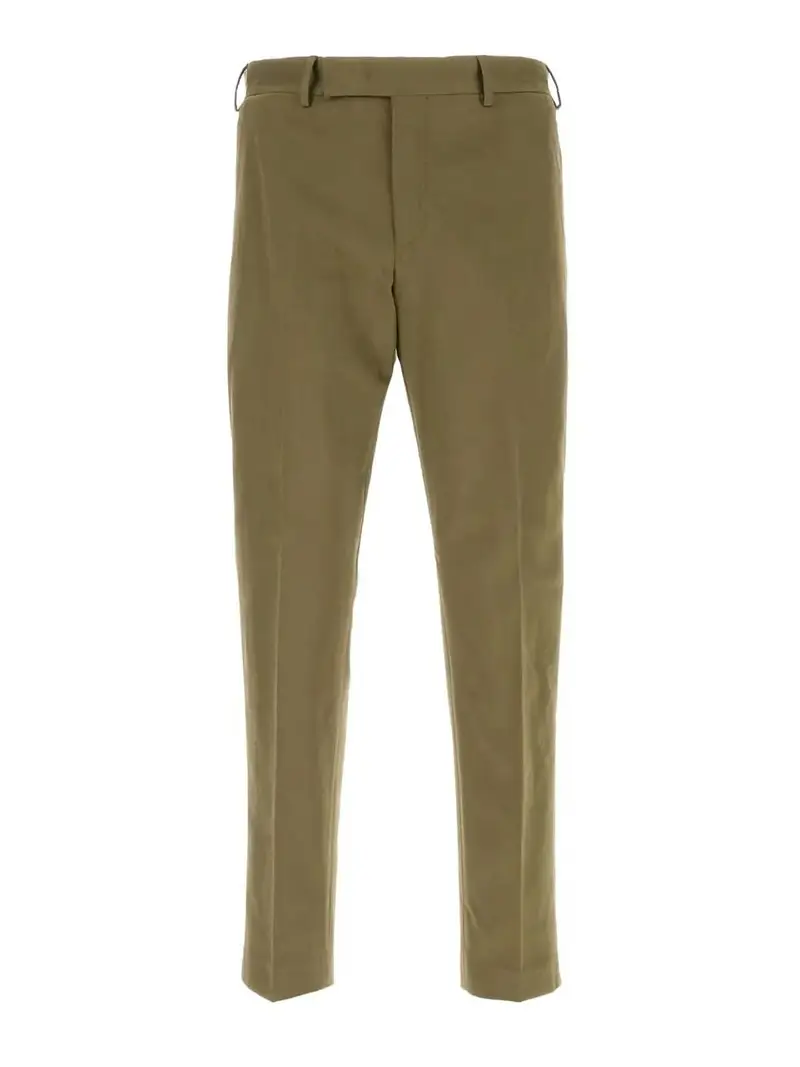 Pantaloni di cotone ribelle pressati Verde