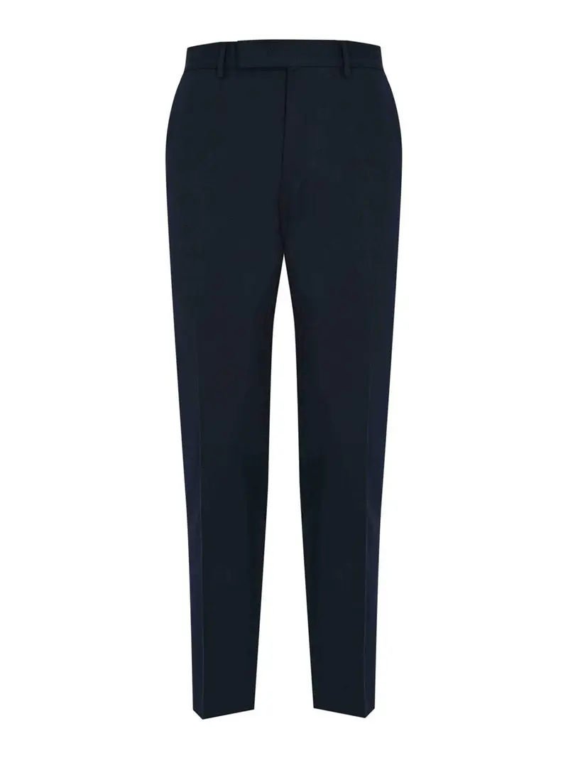 Pantaloni Dieci In Misto Lana Blu