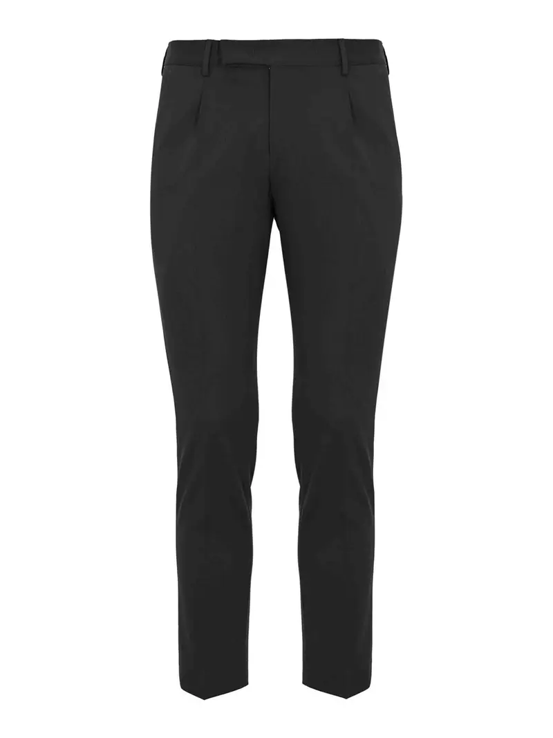 Pantaloni Dieci In Misto Lana Marrone Scuro