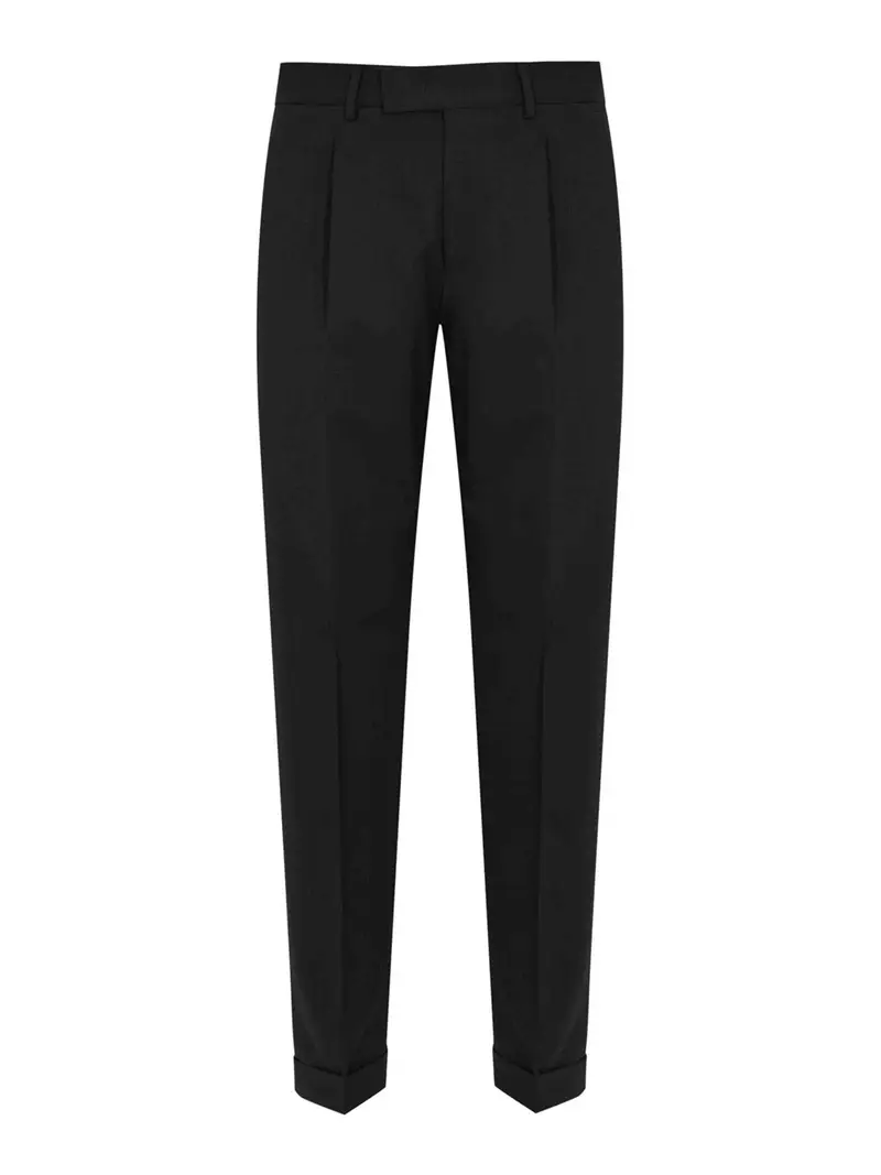 Pantaloni Dieci In Misto Lana Nero