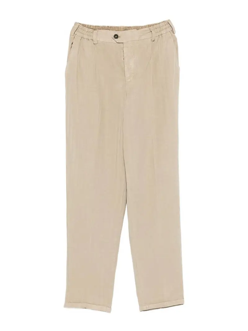 Pantaloni Elasticizzati Beige