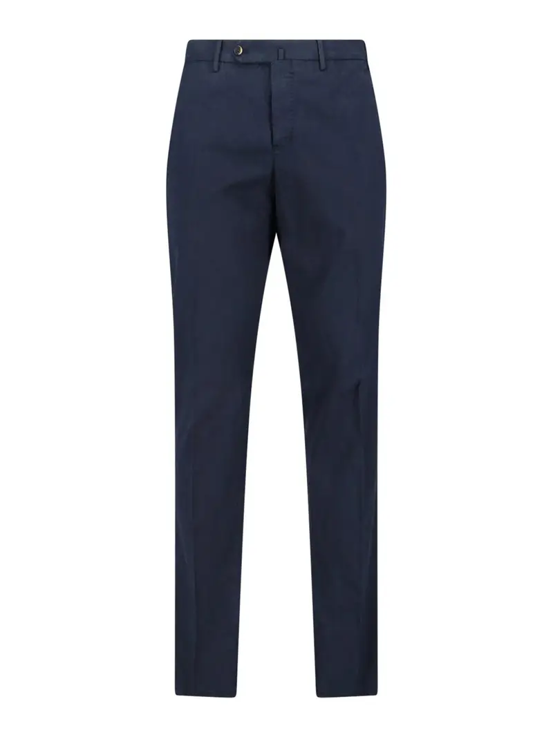 Pantaloni In Misto Cotone Blu