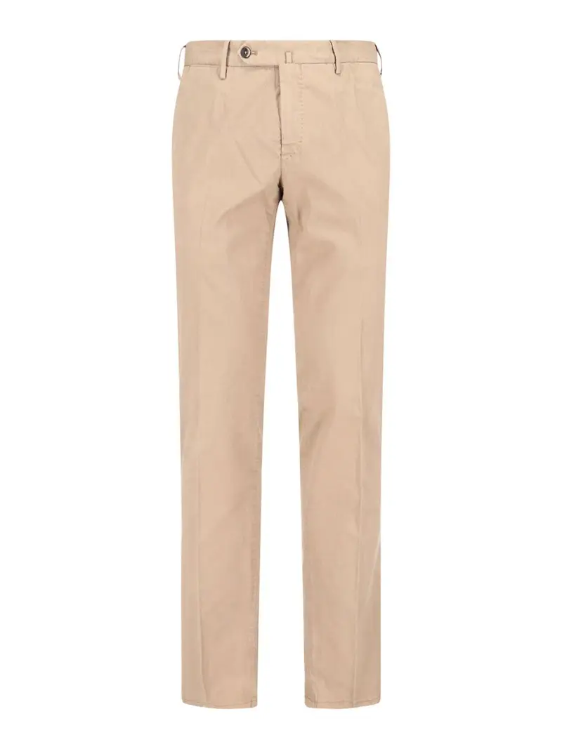 Pantaloni In Misto Cotone Marrone