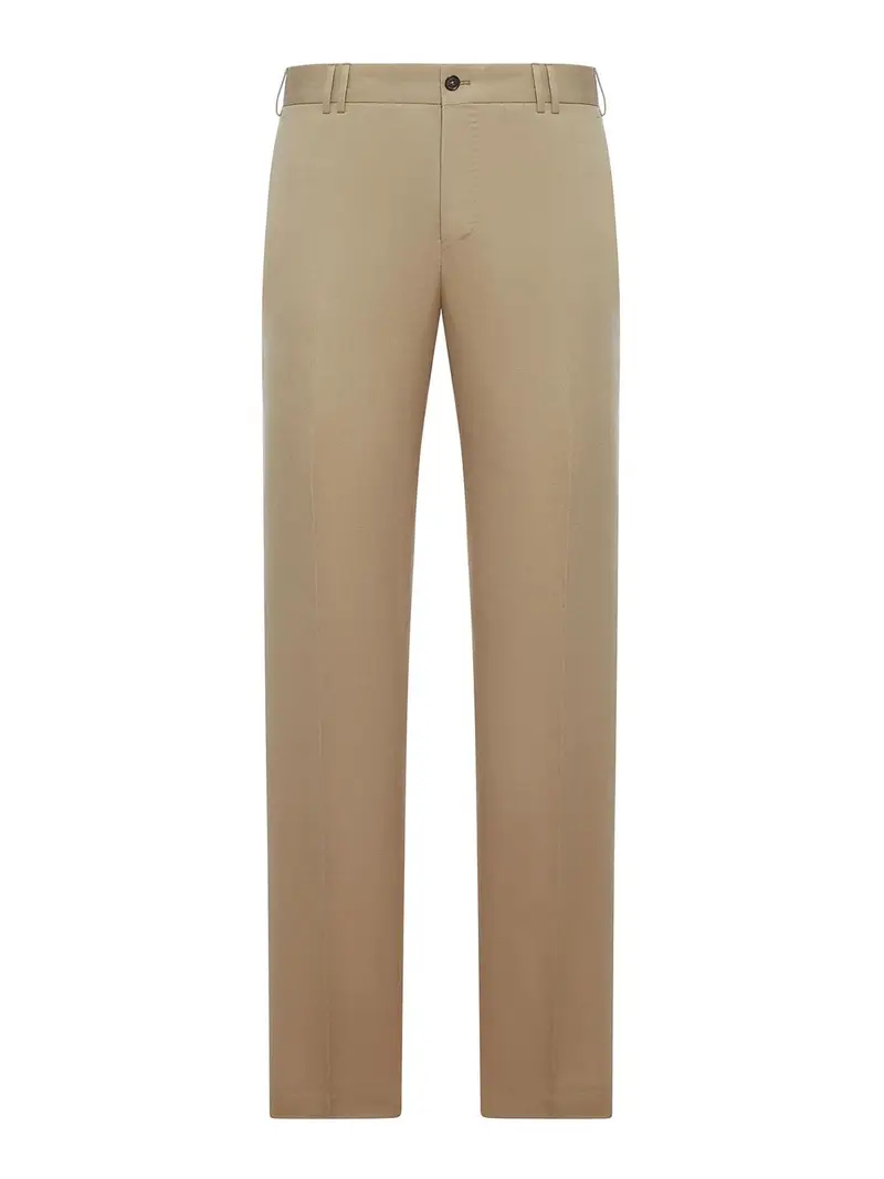 Pantaloni Sartoriali In Misto Lino E Cotone Color Carne E Neutri