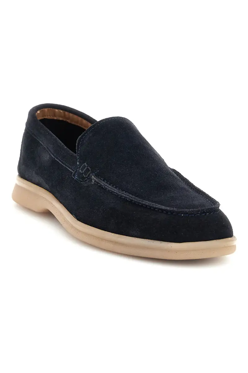 Mocassini blu notte in vera pelle Ptr 800 [BLUE] miniatura 2