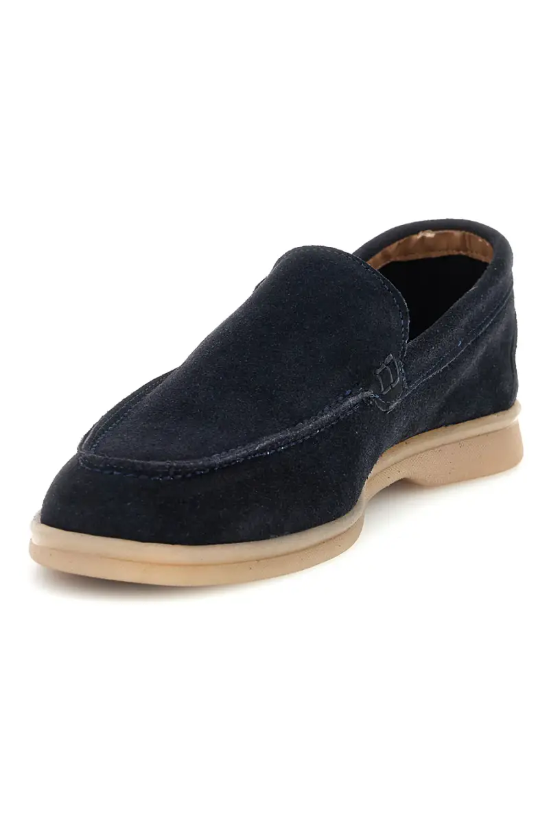 Mocassini blu notte in vera pelle Ptr 800 [BLUE] miniatura 4