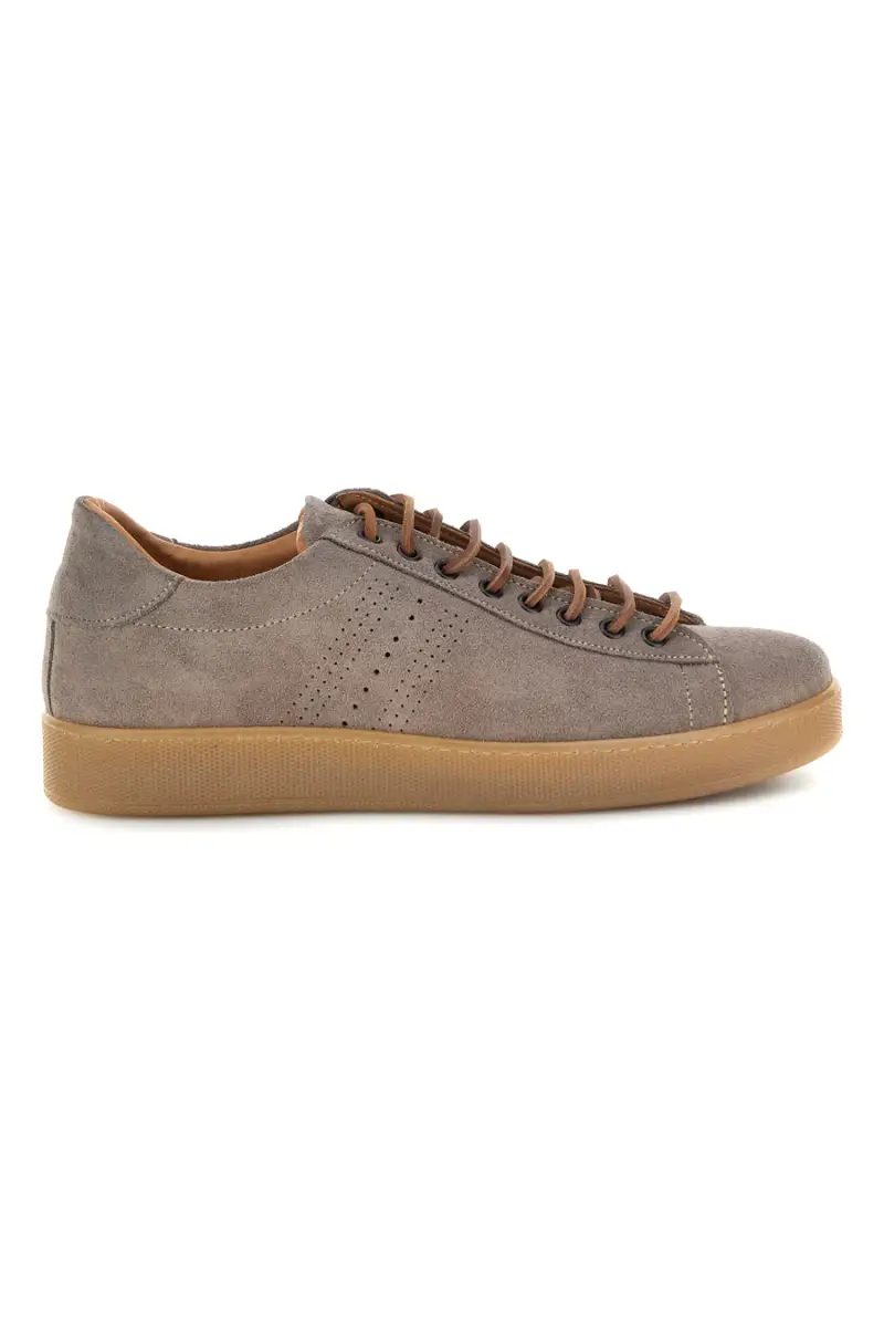 Sneakers beige in vera pelle Ptr 7250 [BEIGE]