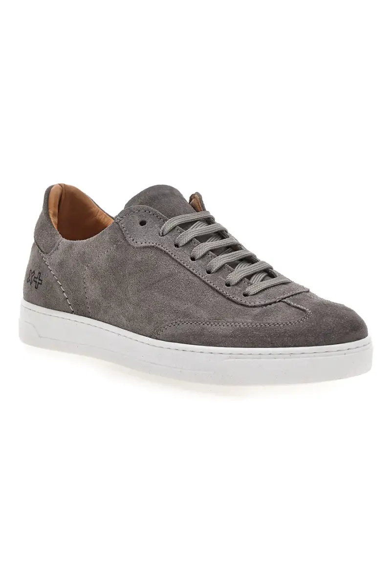 Sneakers da uomo grigio in pelle Ptr 3001 [GRIGIO SCURO] miniatura 2