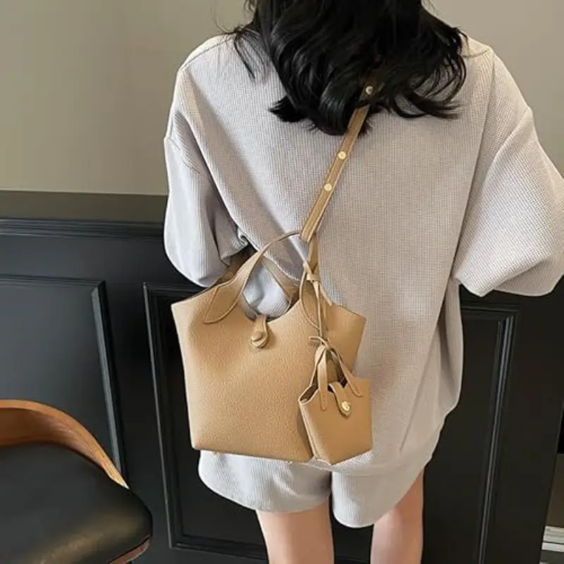 PU PETTURA PETTA BAG LICCHEE BASSO DEL CAMPETTO BASSO CONSIONE CONTENE (KAKI) miniatura 2