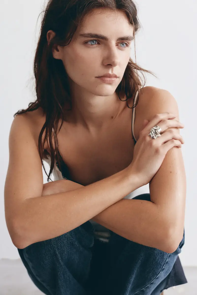 Anello Foglie Argento miniatura 2