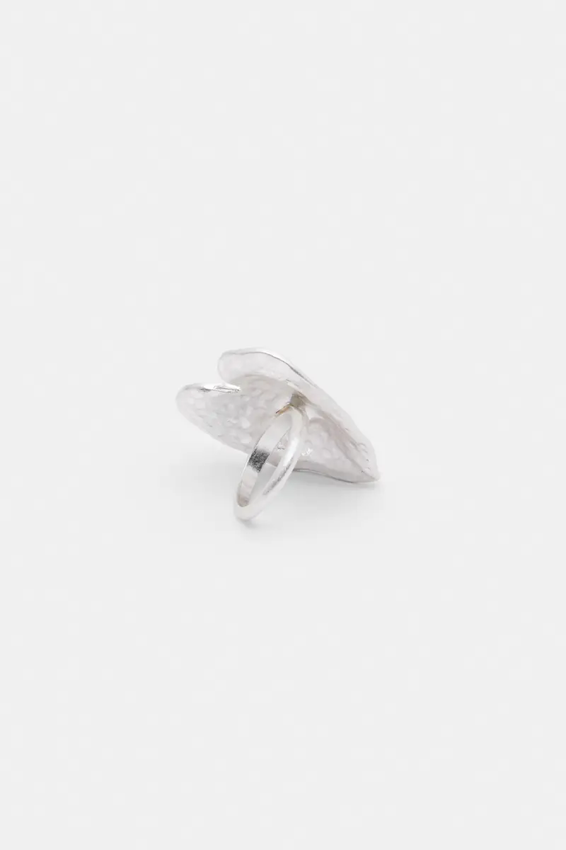 Anello Metallizzato Cuore Argento miniatura 3