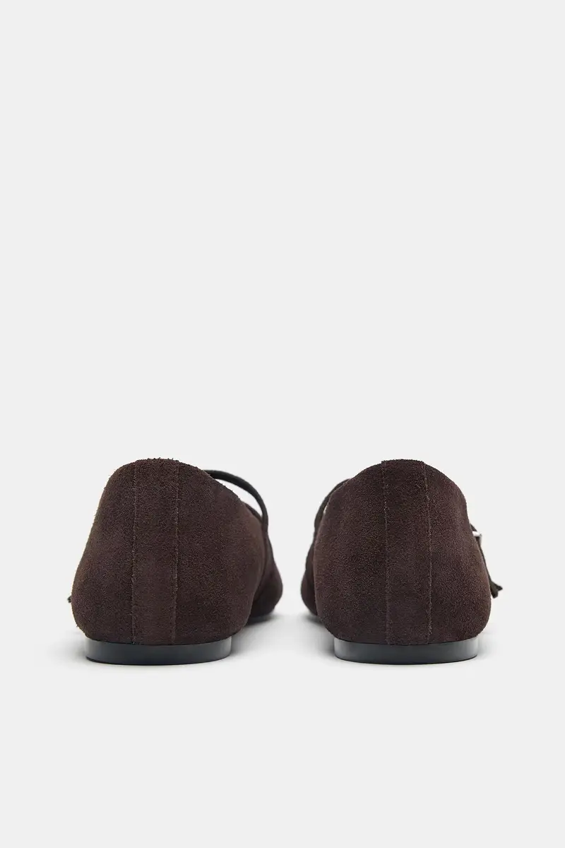 Pull&Bear Ballerine Marrone 3934325 miniatura 3