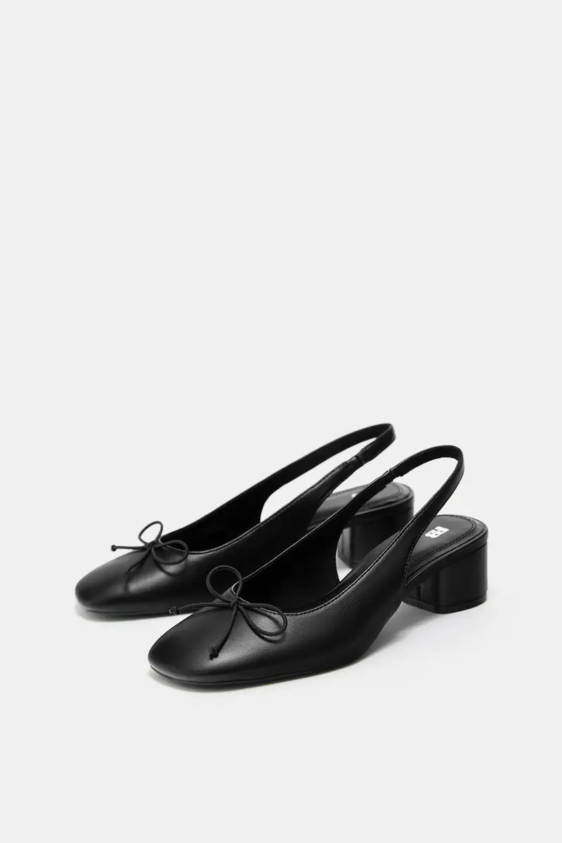 Pull&Bear Ballerine Nero 4194790 miniatura 2