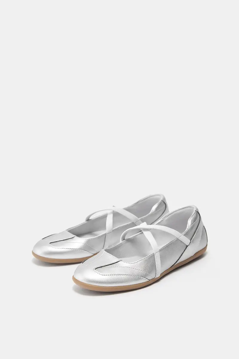 Pull&Bear Ballerine Argento 4236068 miniatura 2