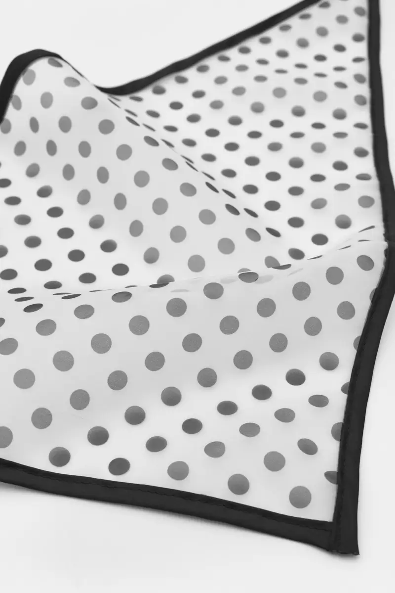 Bandana Semitrasparente A Pois Nero miniatura 3