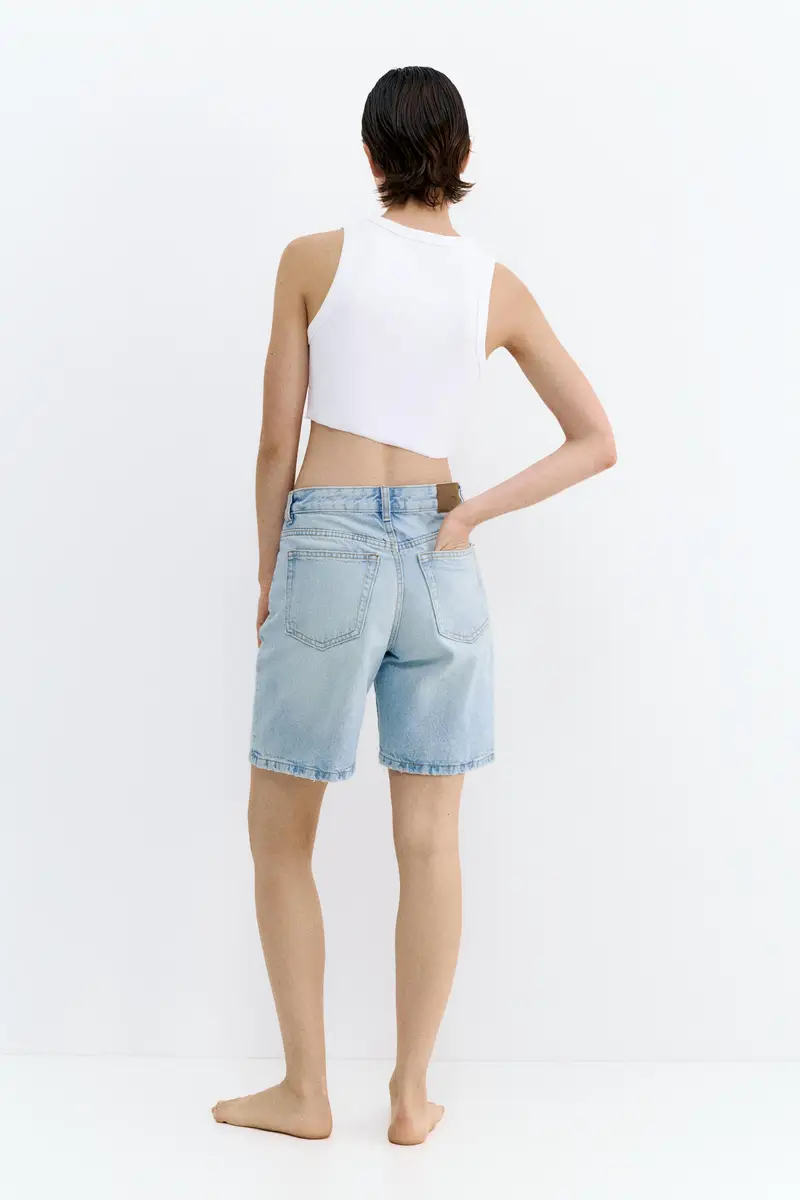 Bermuda In Denim Azzurro chiaro miniatura 2