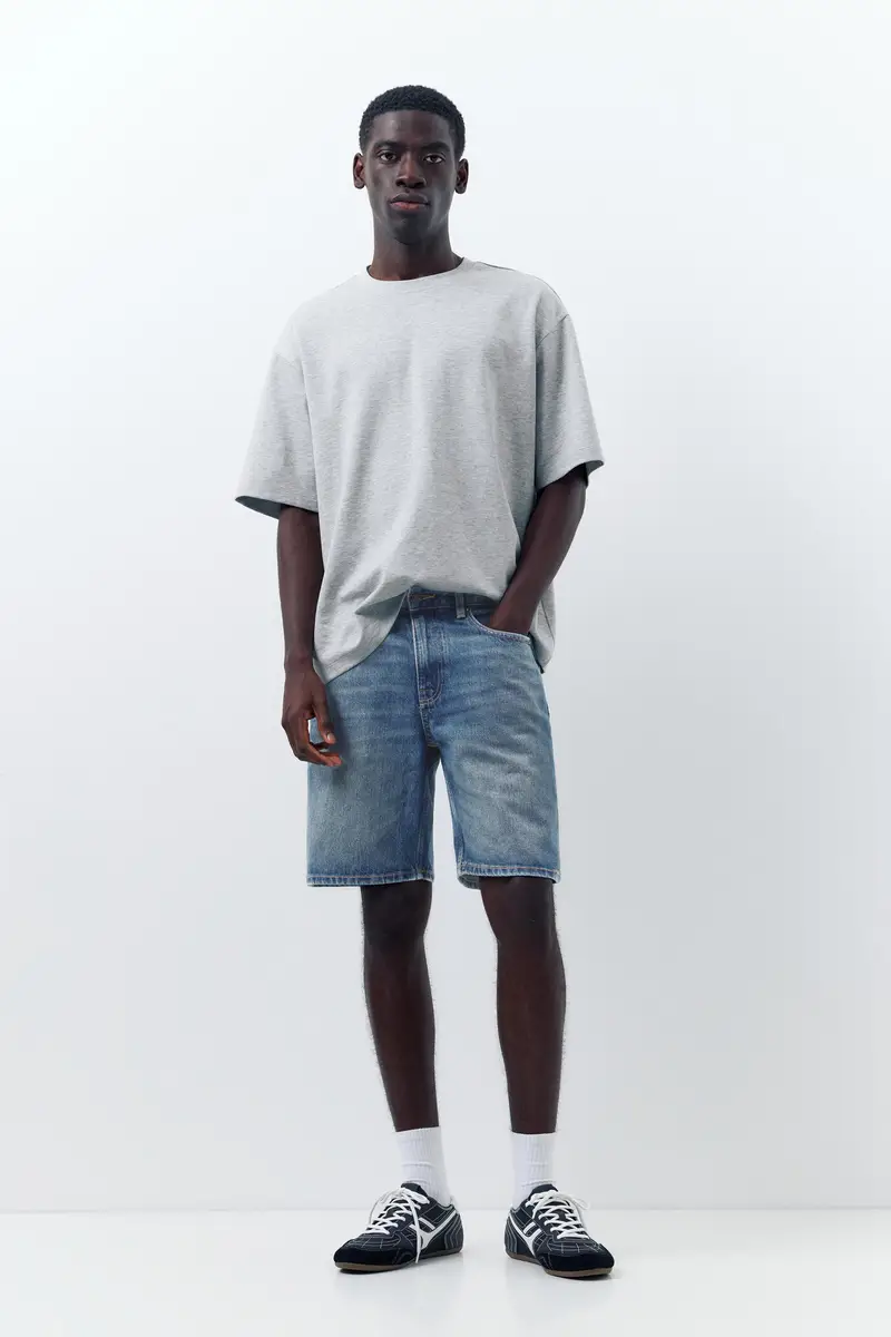 Bermuda Jeans Standard Azzurro medio miniatura 2