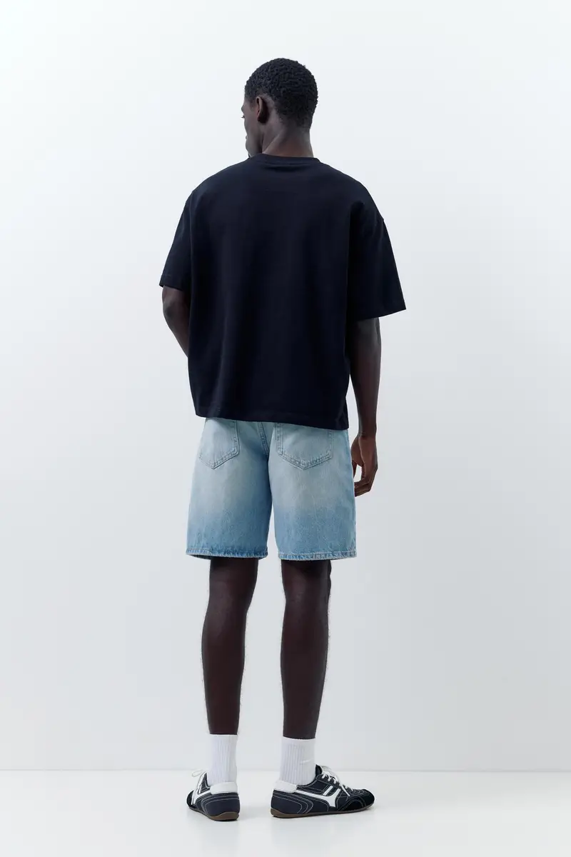 Bermuda Jeans Standard Indigo chiaro miniatura 3