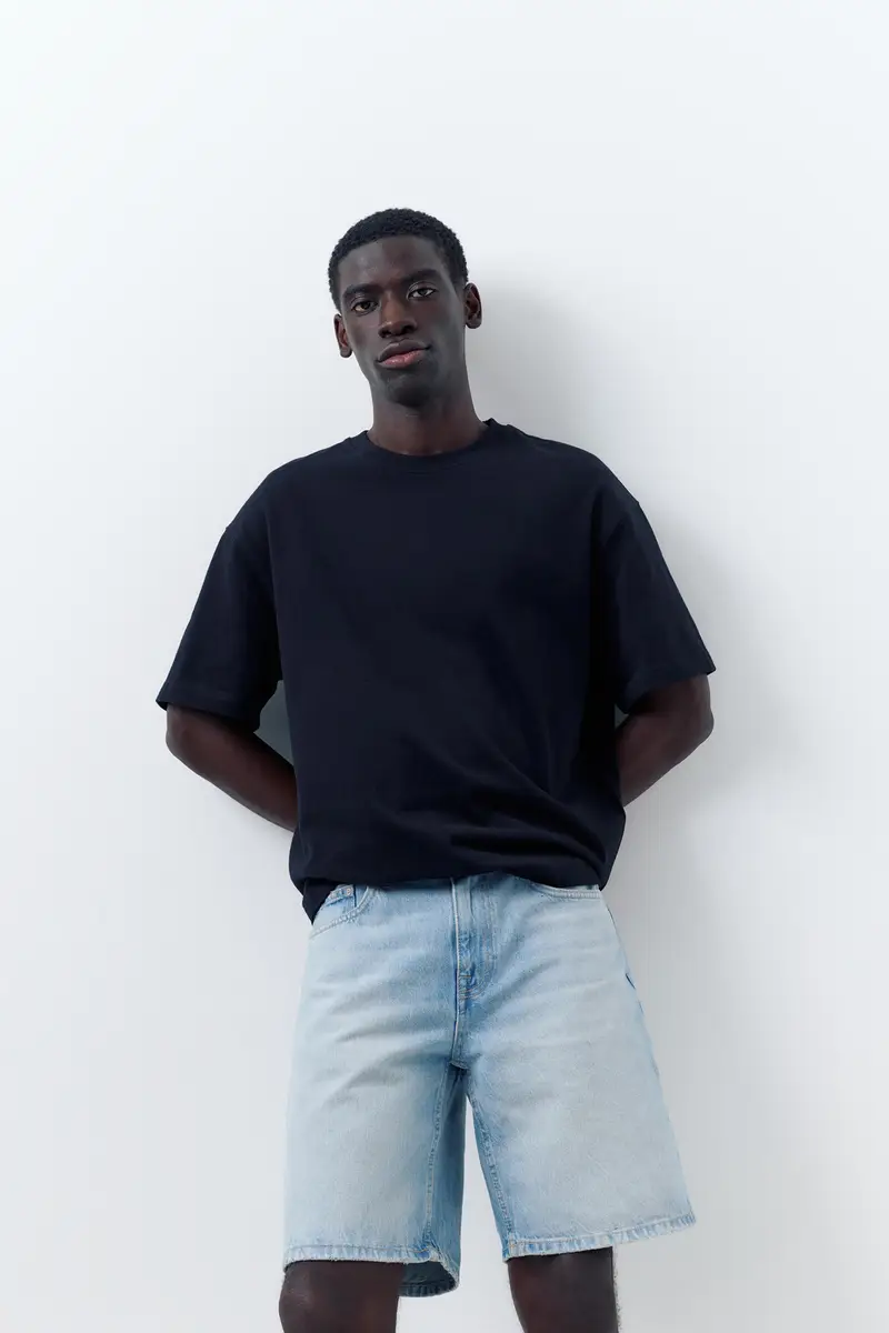 Bermuda Jeans Standard Indigo chiaro