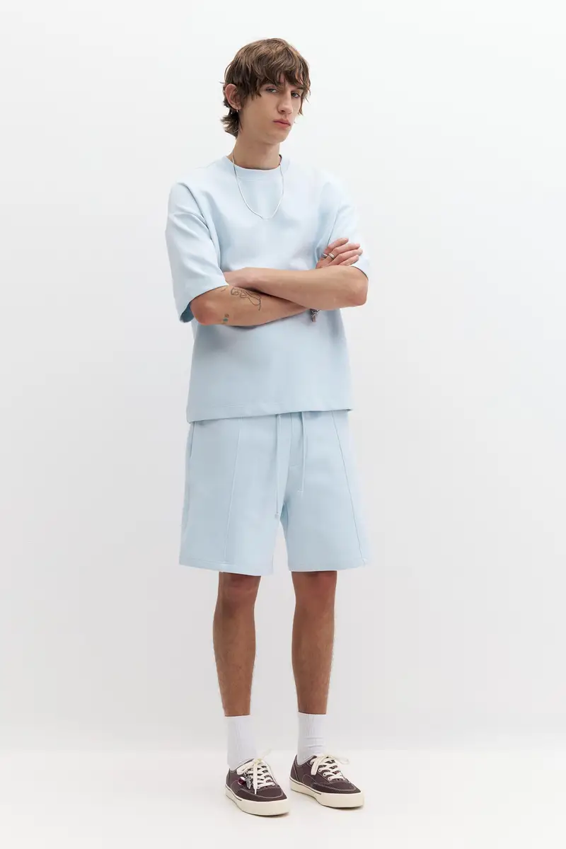 Bermuda Jogger In Interlock Celeste