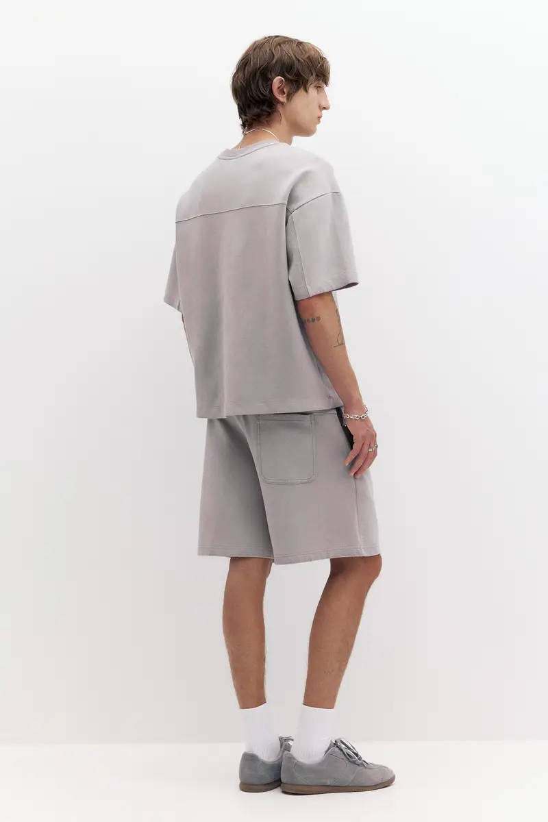 Bermuda Jogger In Interlock Grigio vigoré miniatura 3