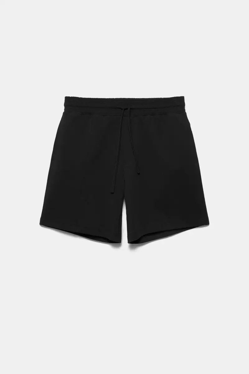 Bermuda Jogger In Interlock Nero