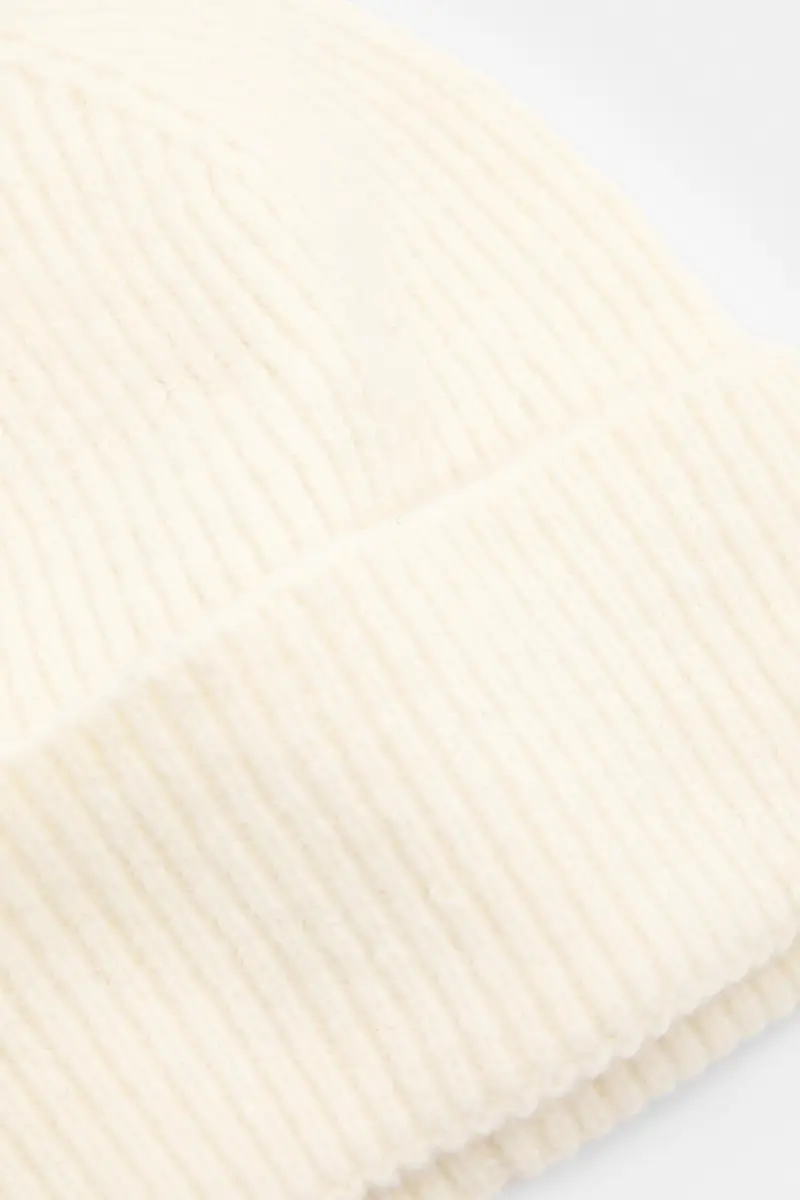 Berretto Beanie In Maglia Beige miniatura 3