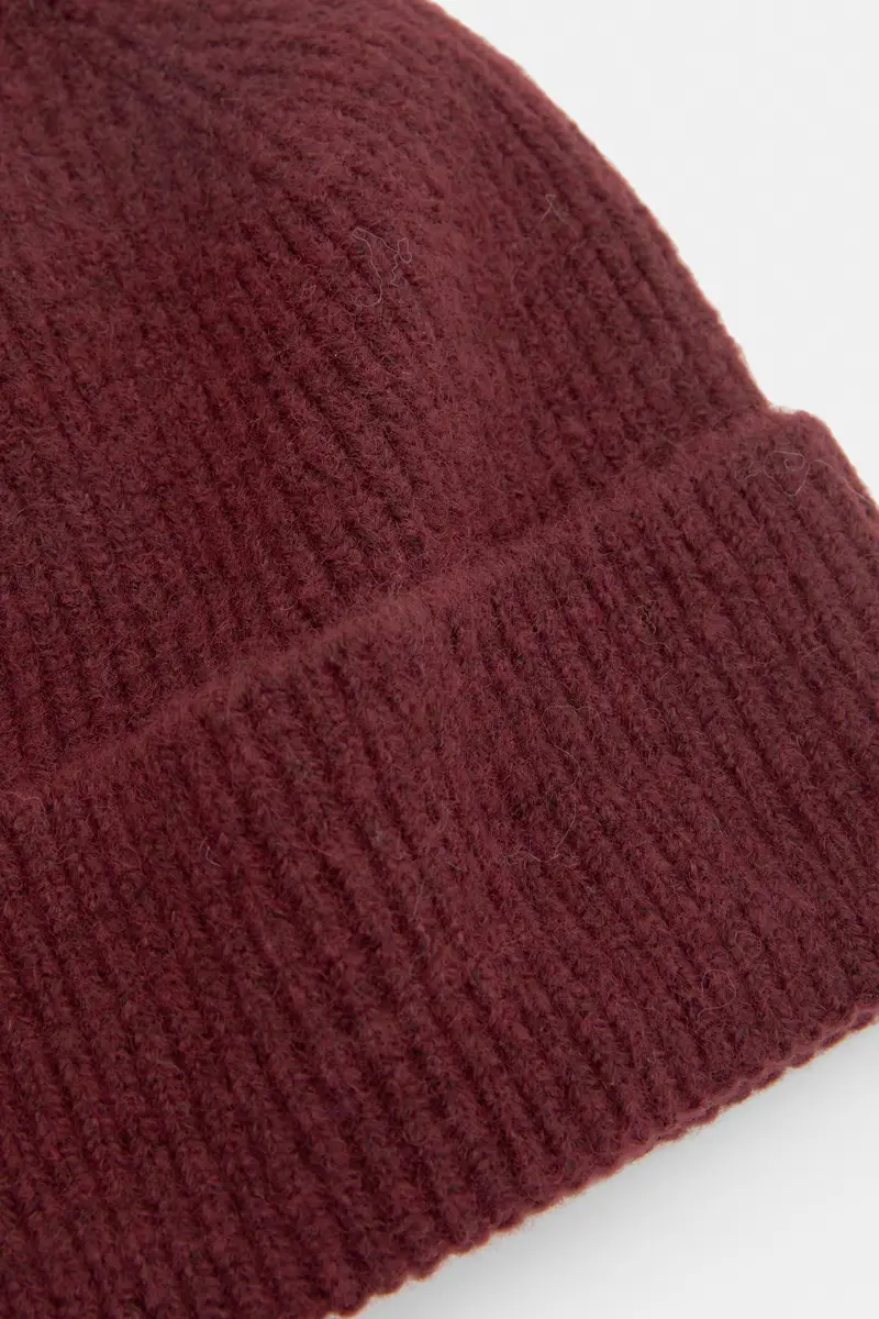 Berretto Beanie In Maglia Granata miniatura 3
