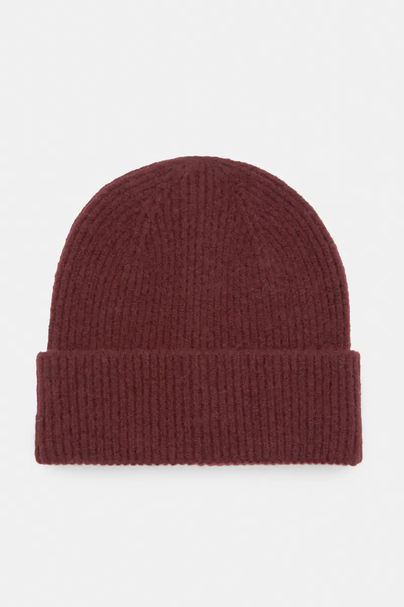 Berretto Beanie In Maglia Granata