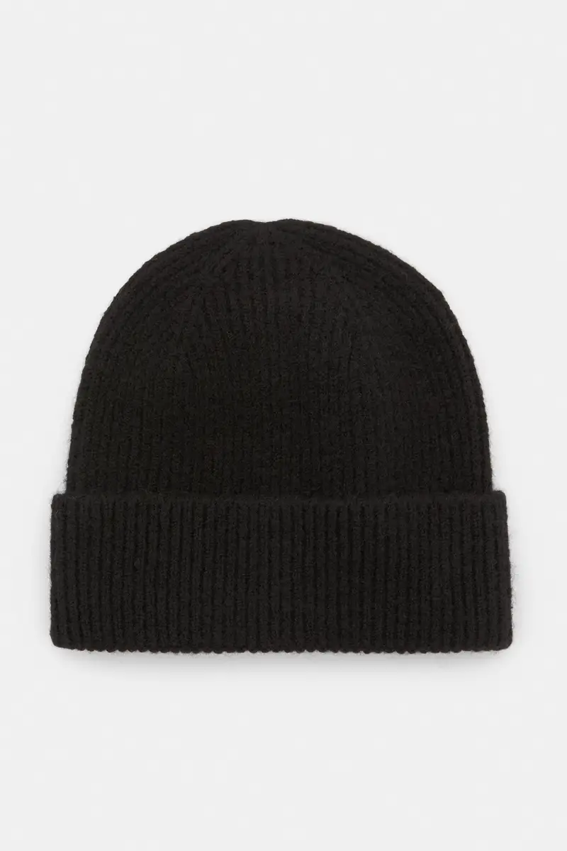 Berretto Beanie In Maglia Nero