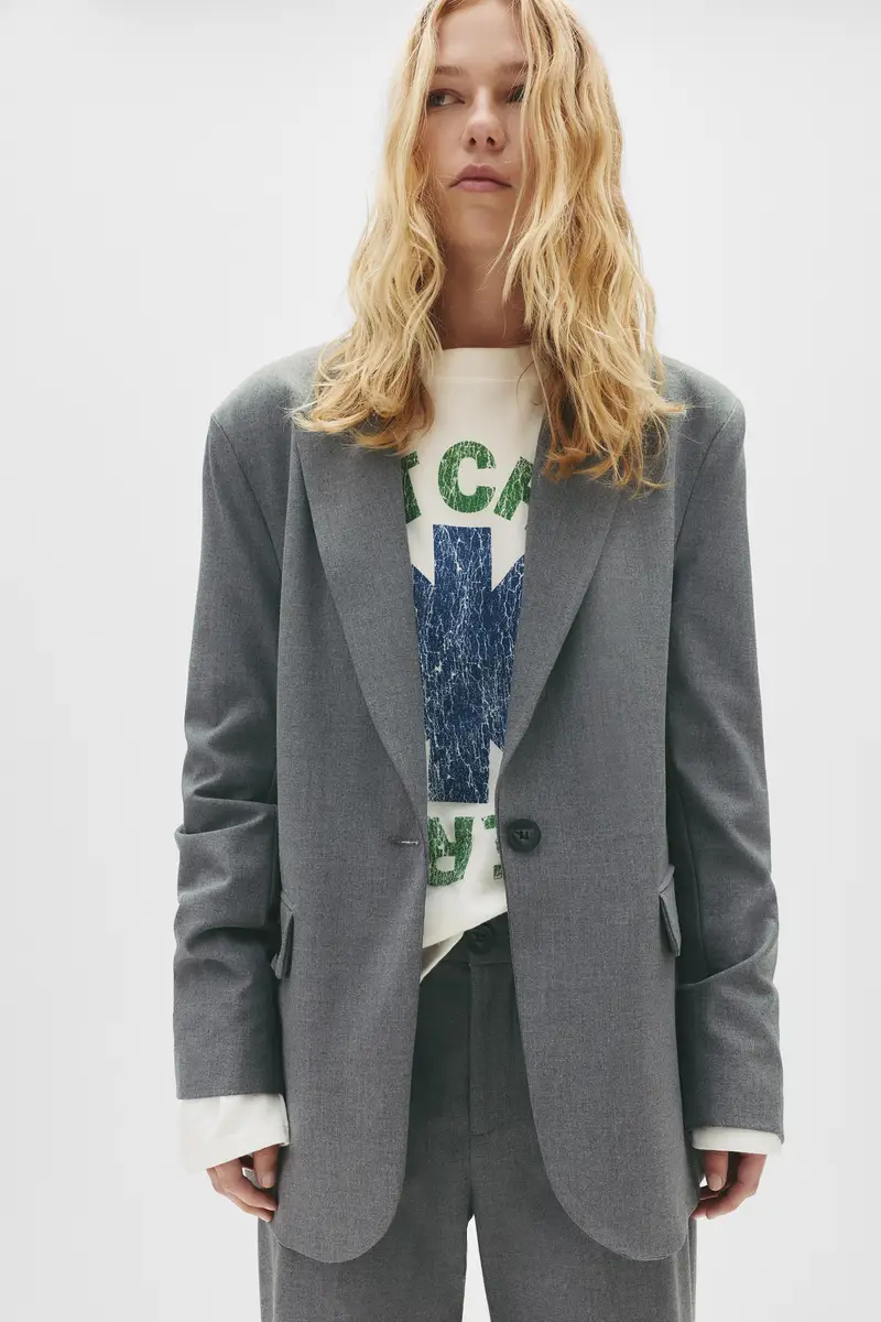 Pull&Bear Blazer Grigio 4113467 miniatura 2