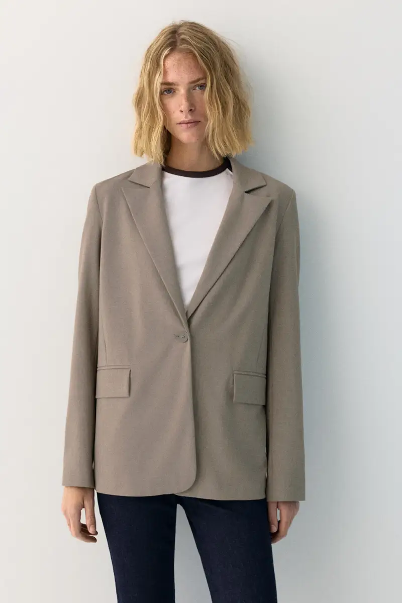 Blazer Basico Marrone topo miniatura 2