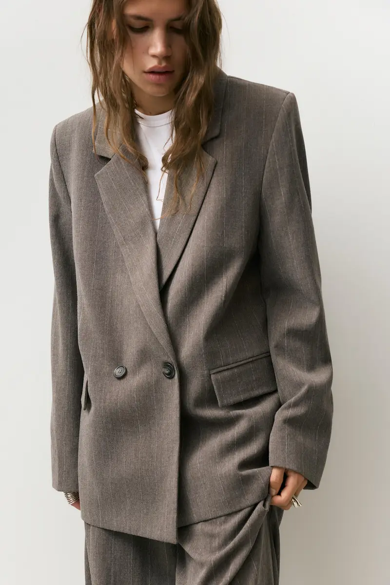 Pull&Bear Blazer Marrone 4188992 miniatura 2