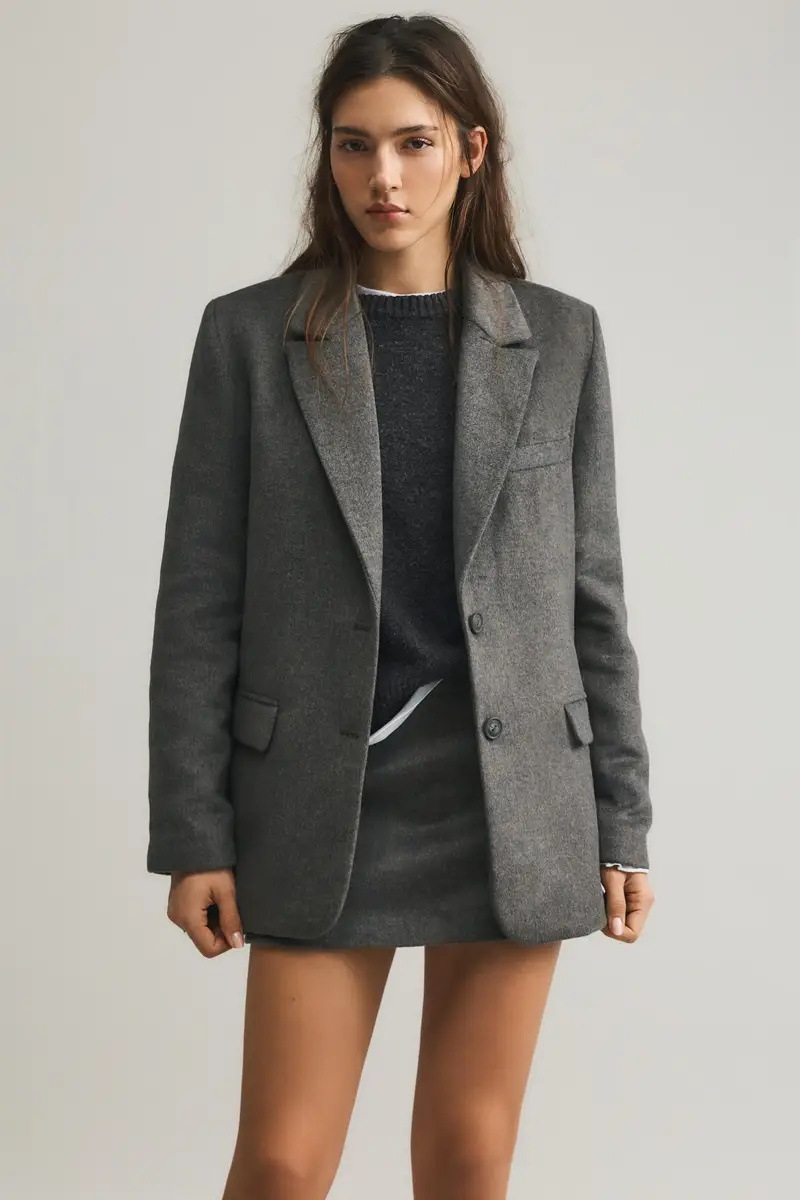 Pull&Bear Blazer Marrone 4064975 miniatura 2