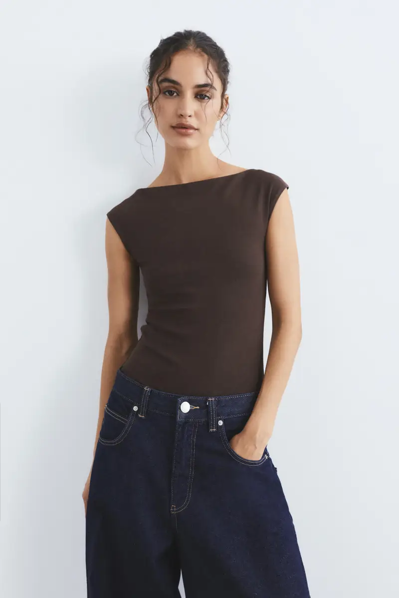 Pull&Bear Body Marrone 4235958 miniatura 2