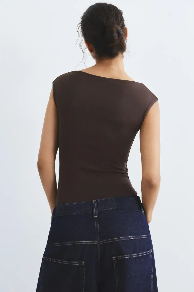 Pull&Bear Body Marrone 4235958 miniatura 3