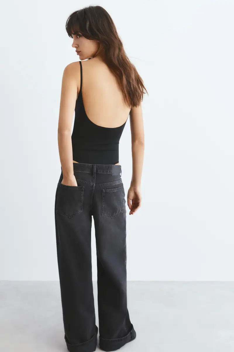 Body Spalline Sottili Poliammide Nero miniatura 2