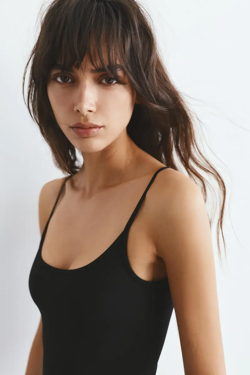 Body Spalline Sottili Poliammide Nero miniatura 3