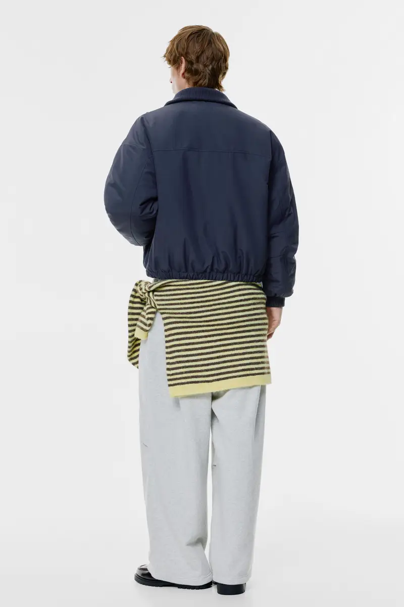 Bomber Collo Alto Blu marino miniatura 2