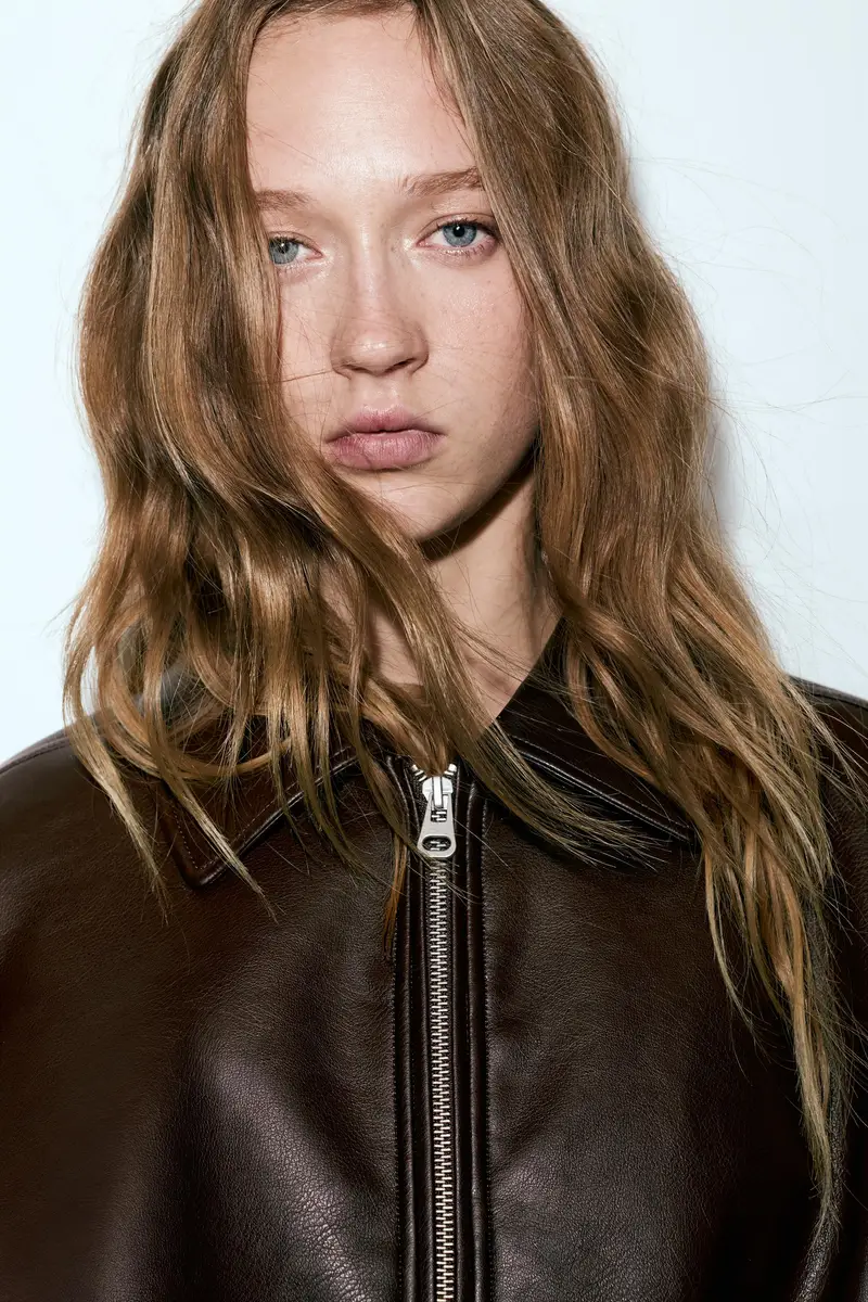 Bomber Finta Pelle Cioccolato miniatura 3