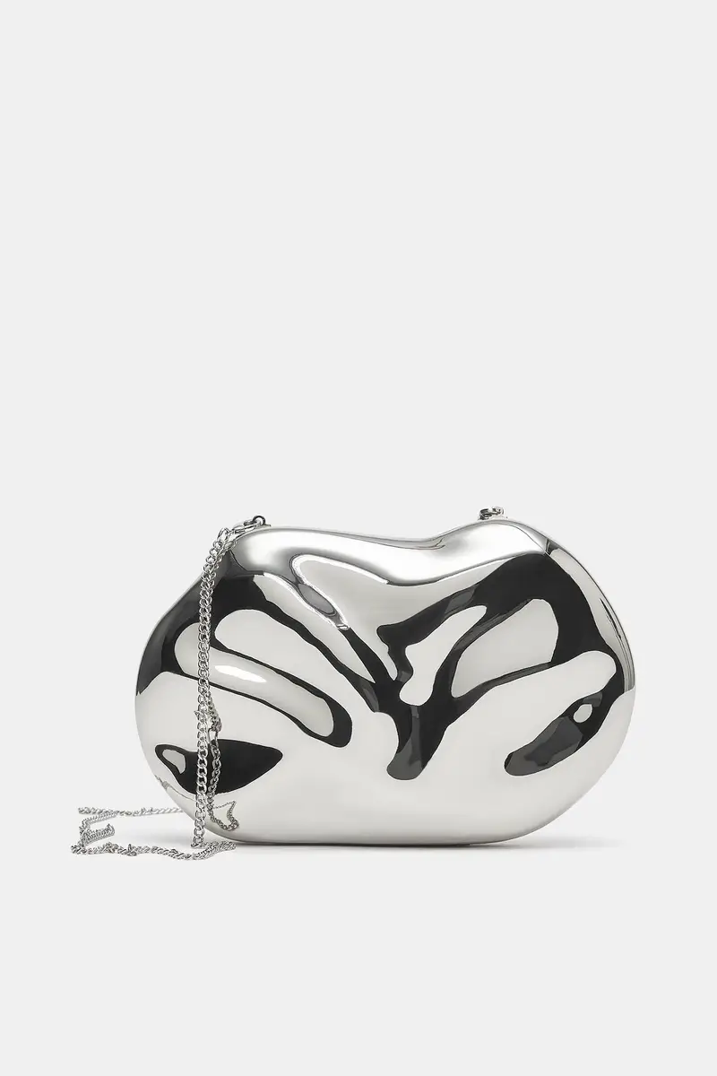 Borsa A Scatola Metallizzata Argento miniatura 2