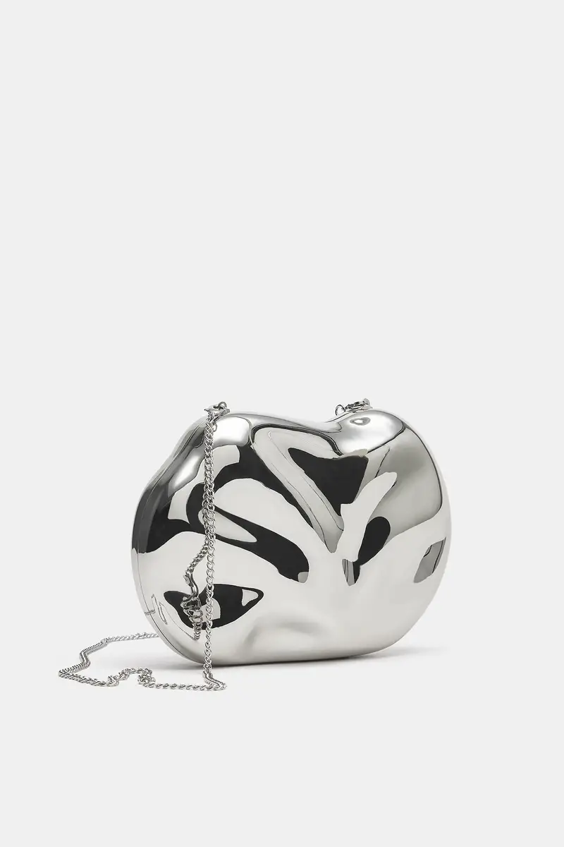 Borsa A Scatola Metallizzata Argento miniatura 3