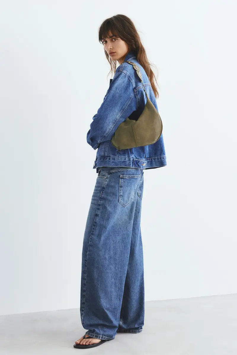 Borsa A Spalla Con Borchie Kaki