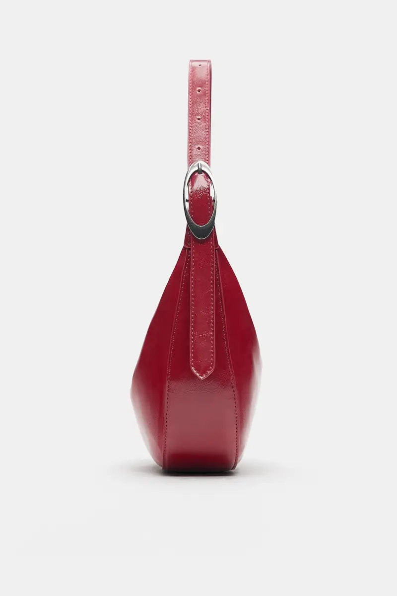 Borsa A Spalla Con Cinturini Rosso miniatura 2