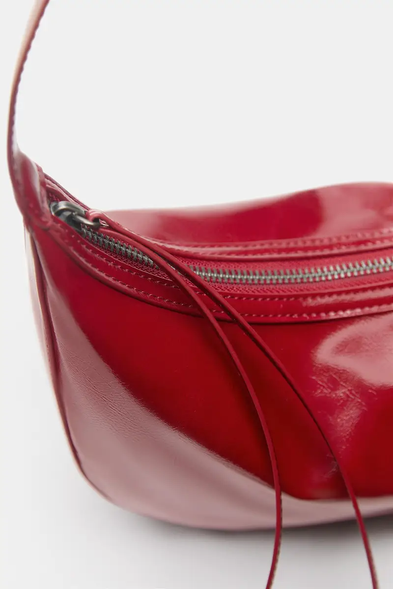 Borsa A Spalla Con Cinturini Rosso miniatura 3