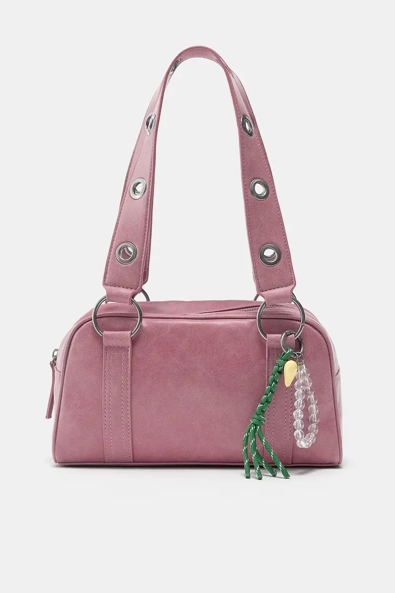 Borsa A Spalla Con Ornamento Rosa miniatura 2