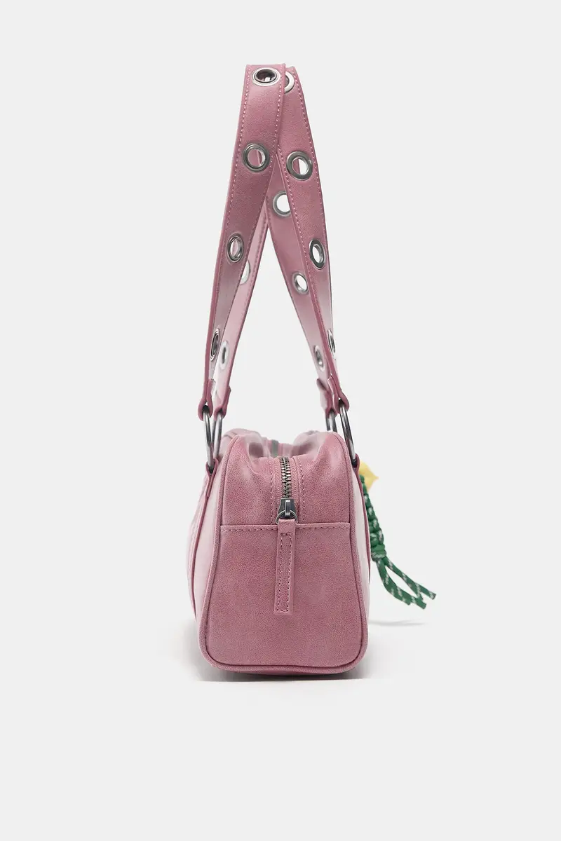 Borsa A Spalla Con Ornamento Rosa miniatura 3