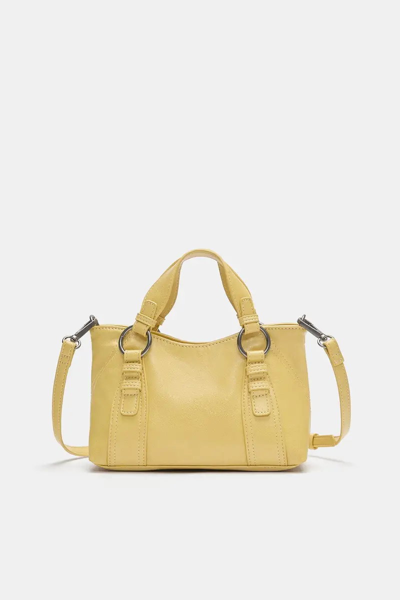 Borsa A Tracolla Con Anelli Giallo