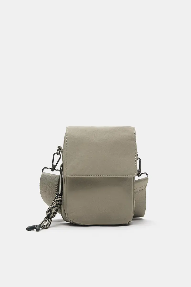 Borsa A Tracolla Con Decorazione Kaki