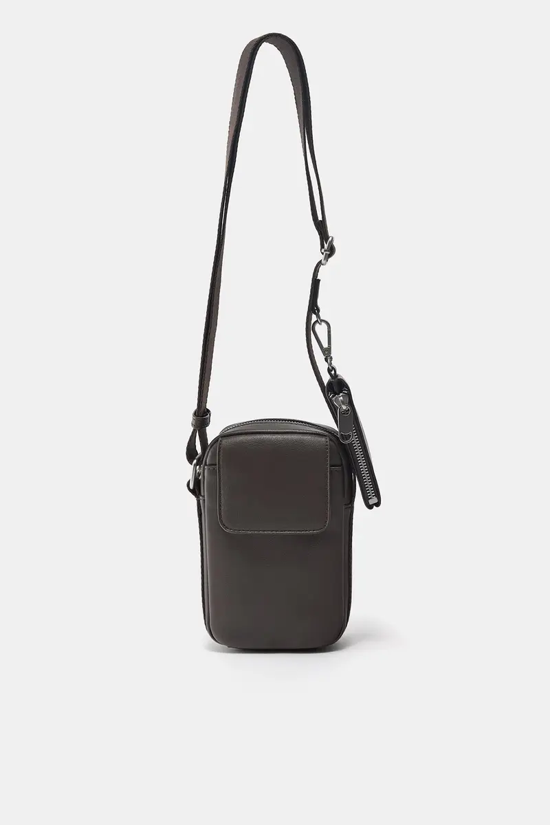 Borsa A Tracolla Portamonete Marrone miniatura 2